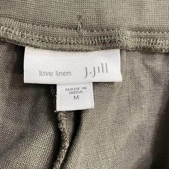 J Jill Love Linen Pants Wide Leg Ankle Crop Lagenlook‎ Boho Minimalist Womens M - Picture 3 of 10